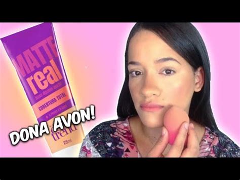 TESTEI A BASE MATTE REAL DA AVON E BOA YouTube