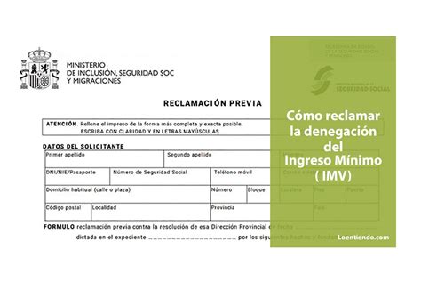 View 29 Ingreso Mínimo Vital Modelo Reclamacion Previa Inss Pdf