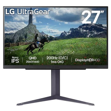 Lg 27” Ultragear™ Qhd Nano Ips 180hz Oc 200hz Gaming Monitor 1ms