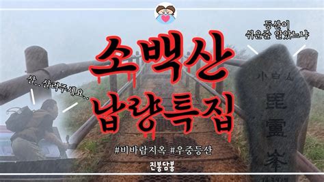 초보 등산러의 비오는 날 소백산 등산 비바람지옥 이건 마치 소백산 납량특집 등산 난이도 백숙 맛집 리얼 후기 YouTube