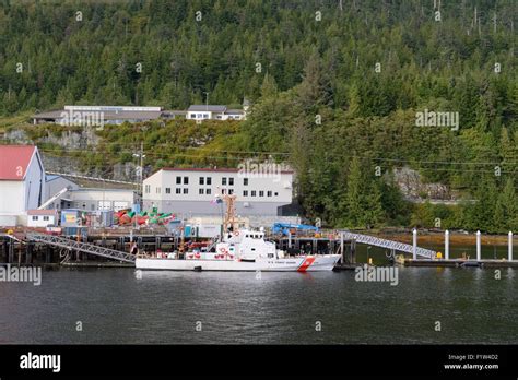 U.S. Coast Guard patrol boat NAUSHON (WPB 1311) docked in Ketchikan ...