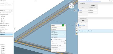 Configuration Change Drive Insertion Point Of The Frame Profile Onshape