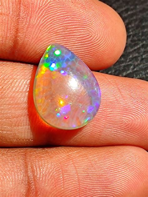 Beautiful FIRE OPAL CRYSTAL Pear Cabochon Gemstone Wholesale Etsy