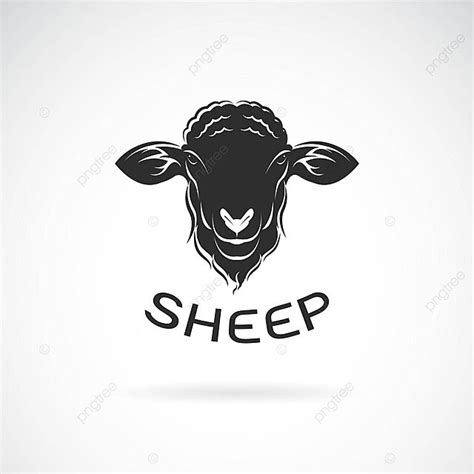 Editable Sheep Head Vector On White Background Ram Drawn Logo Photo And ...