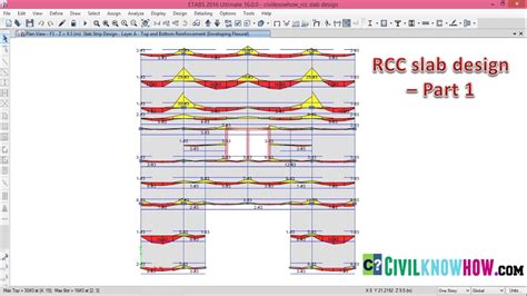 Rcc Slab Design In Etabs 2016 Part 1 Beginners Tutorial Youtube