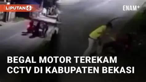 Video Viral Aksi Begal Motor Terekam Cctv Di Babelan Kabupaten Bekasi