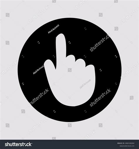 Right Hand Index Finger Vector Logo Stock Vector (Royalty Free