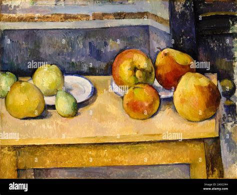 Nature Morte Aux Pommes Et Poires Paul Cezanne Banque De