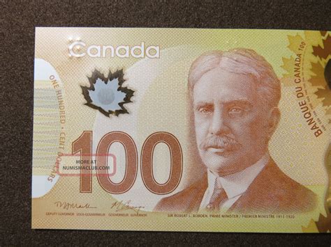 2011 100 Bill Bank Note Canada Radar Bill Fkf7827287 Polymer Note Gem Unc