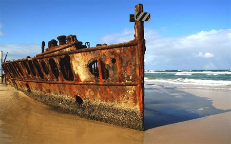 Abandoned Rusty Boat Wallpaper Nature And Landscape Wallpaper Better