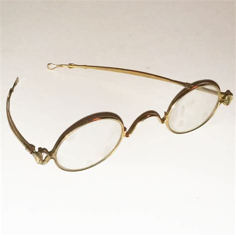 Gold Wire Frame Glasses Antique Collectible Vintage Optical Ophthalmic Items