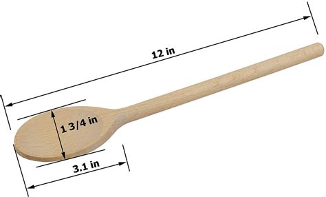 12 Inch Long Handle Wooden Cooking Mixing Craft Oval Spoons Etsy