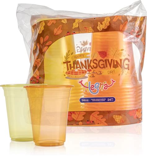 Amazon Zupla Thanksgiving Plastic Cups Assortment Orange And