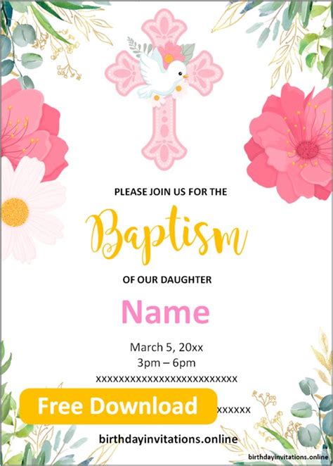 Girls Baptism Invitations – Birthday Invitations