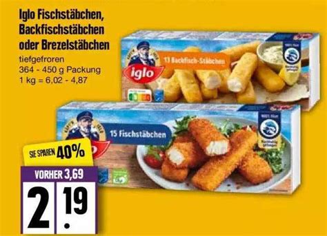 Iglo Fischstäbchen Backfischstäbchen Oder Brezelstäbchen Angebot bei