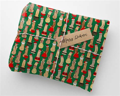 Christmas Penis Wrapping Paper Rolled Up Etsy