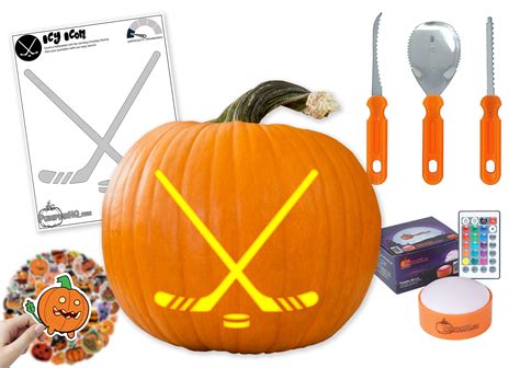 Hockey Pumpkin Carving Stencil - Pumpkin HQ