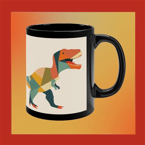 Minimalist Bauhaus T Rex Dinosaur Ts T Rex Mugs T Rex Mugs For