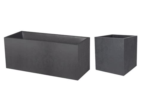 Offres groupées Lot de 1 Jardinière BASALT et 1 Pot Carré BASALT