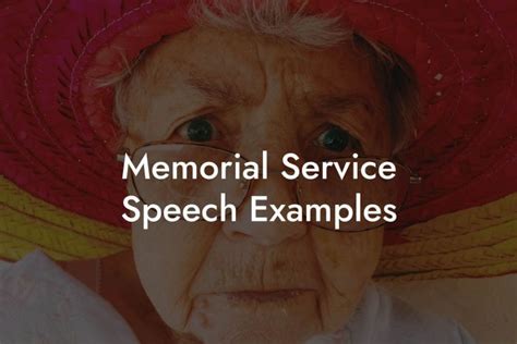 Memorial Service Speech Examples - Eulogy Assistant