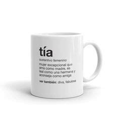 Auntie Gift Mug Spanish Tia Definition Aunt Gift Regalo Para Titi