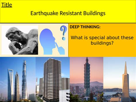 Ks3 Geography Earthquake Resistant Buildings Teaching Resources