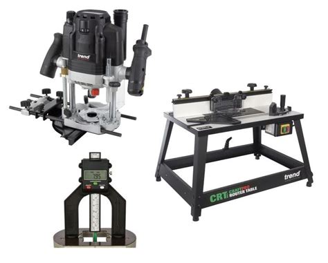 Trend T Ek Dual Mode Plunge Router Set Plus Crt Mk Router Table And