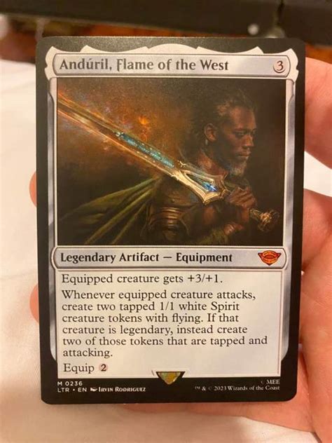 Anduril Flame Of The West Lord Of The Rings Magic The Gathering MTG