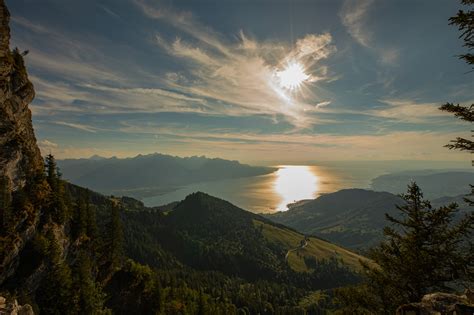 Photography Outdoors Landscape Trees Cliff Forest Lake Valley Mountains