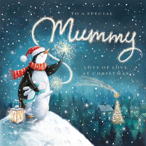 A Special Mummy Magical Penguin Shooting Star Christmas Card Cards