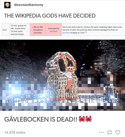 2023 - GÄVLEBOCKEN eaten by Birds | Gävle Goat | Know Your Meme