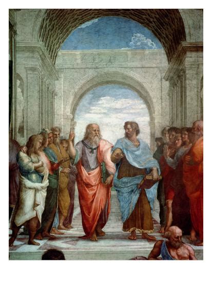 Aristotle And Plato Detail From The School Of Athens In The Stanza