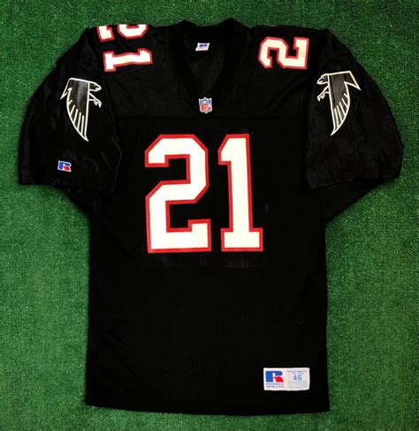 90’s Deion Sanders Atlanta Falcons Authentic Russell NFL Jersey Size 46 ...