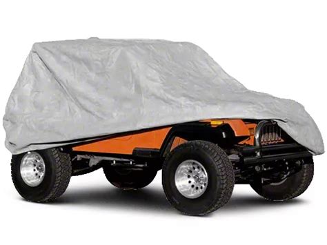 Rugged Ridge Jeep Wrangler Full Car Cover 13321 71 04 06 Jeep Wrangler Tj Unlimited 07 18 Jeep