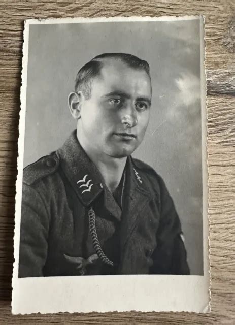 Pk Portrait Foto Lw Luftwaffe Gefreiter Flak Regiment Feldbluse Wk