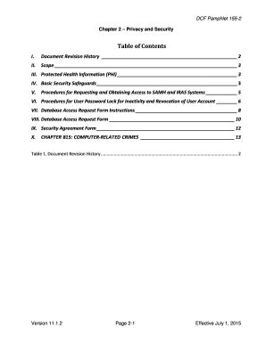 Fillable Online Dcf State Fl Table Of Contents Dcfstateflus Dcf