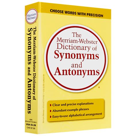 Milu Merriam Webster Dictionary Of Synonyms And Antonyms Word Power