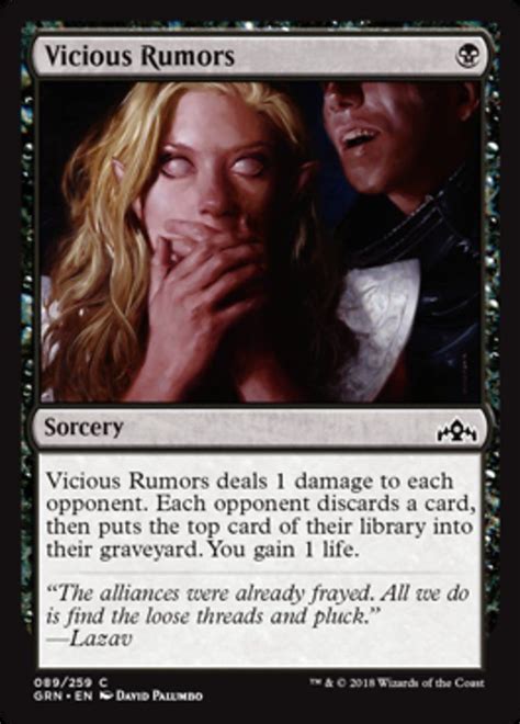 Vicious Rumors Magic The Gathering Magic The Gathering Cards The