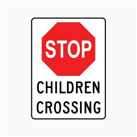 STOP CHILDREN CROSSING SIGN – Get signs