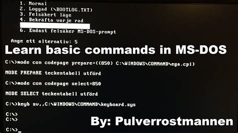 Learn Basic Commands In MS DOS YouTube