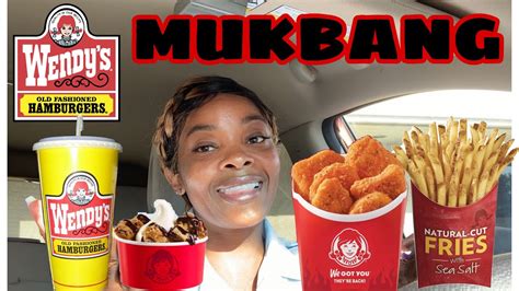 Wendys Spicy Nuggets Mukbang Eating Show Carbang Youtube