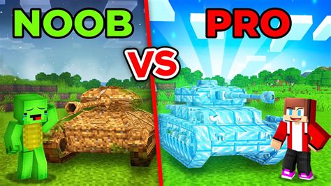 Jjs Tank Vs Mikeys Tank Noob Vs Pro Build Battle In Minecraft