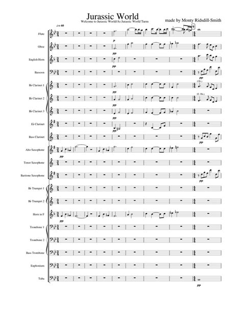 Jurassic World Sheet Music For Flute Clarinet Oboe English Horn Download Free In Pdf Or