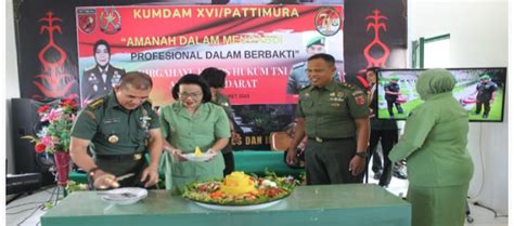 Kumdam Xvi Pattimura Rayakan Syukuran Hut Korp Hukum Tni Ad Ke 71