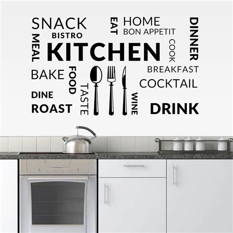 Kitchen Wall Words - home design plans