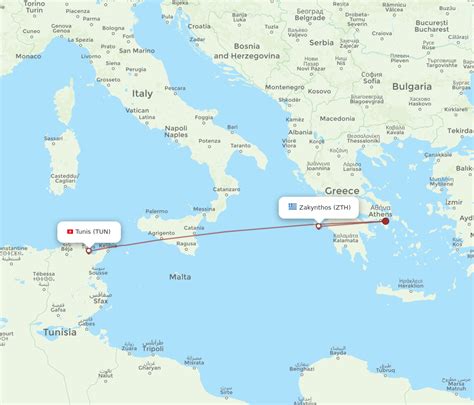 Flights From Zakinthos To Tunis Zth To Tun Flight Routes