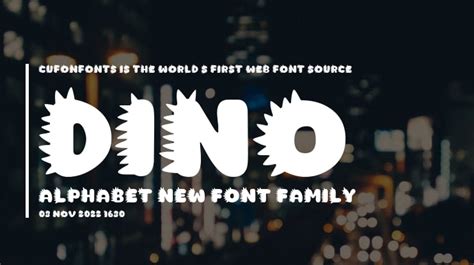 Dino Alphabet New Font Family : Download Free for Desktop & Webfont