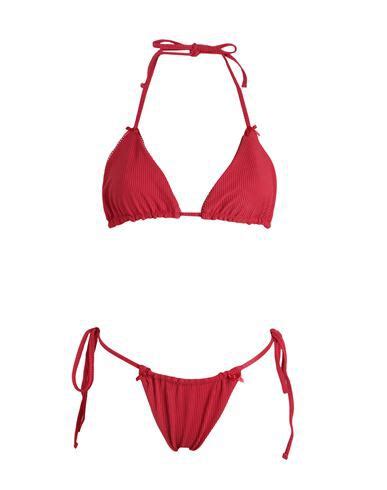 Frankies Bikinis Tia Top Tia Bottom Bikini Nylon Elastane Red