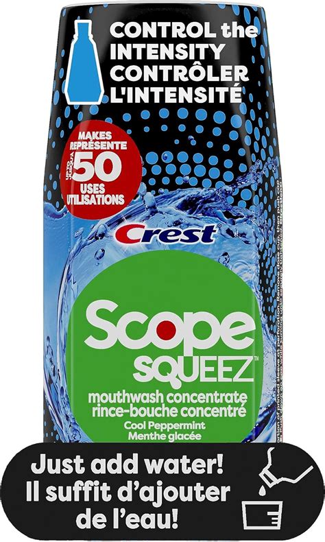 Crest Scope Squeez Mouthwash Concentrate Cool Peppermint Flavour Ml