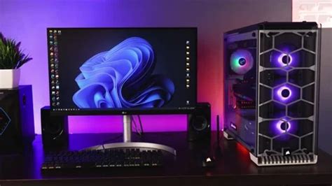 A Gaming Desktop Computer setup with Win... | Stock Video | Pond5